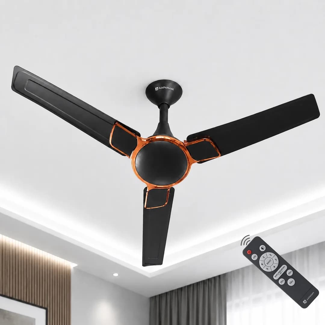 Aapanam Vixa DX Deco Trim — BLDC Ceiling Fan 1200mm, 29W, RF Remote