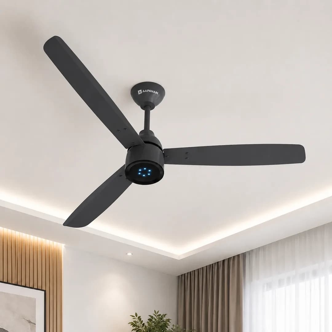 Aapanam Vixa Neo Smoke — BLDC Ceiling Fan 1200mm, 30W, RF Remote view 3