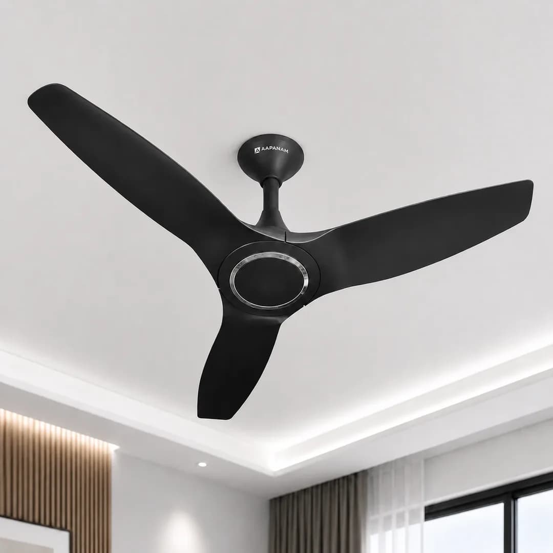 Aapanam Vixa Pro Carbon Grey — BLDC Ceiling Fan 1200mm, 35W, RF Remote view 3