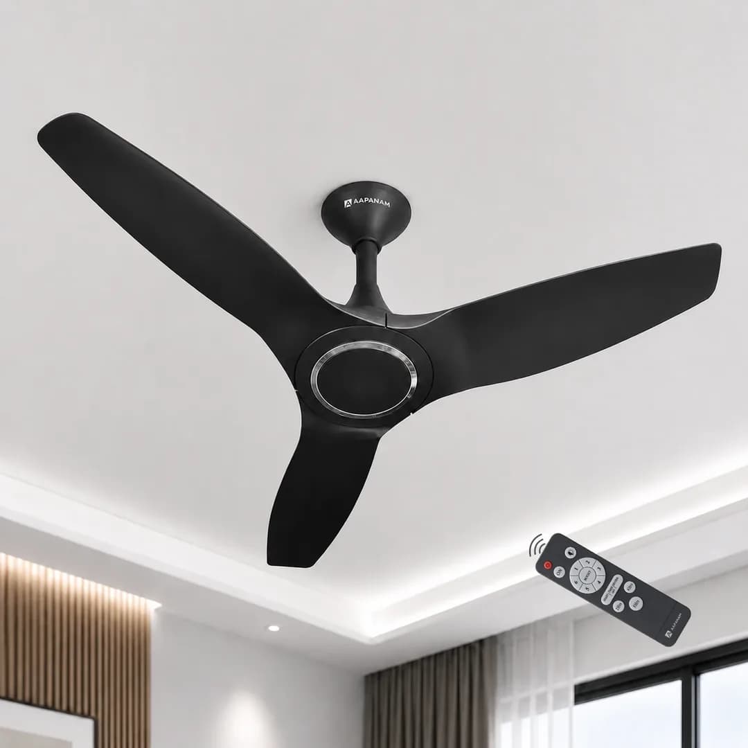 Aapanam Vixa Pro Carbon Grey — BLDC Ceiling Fan 1200mm, 35W, RF Remote
