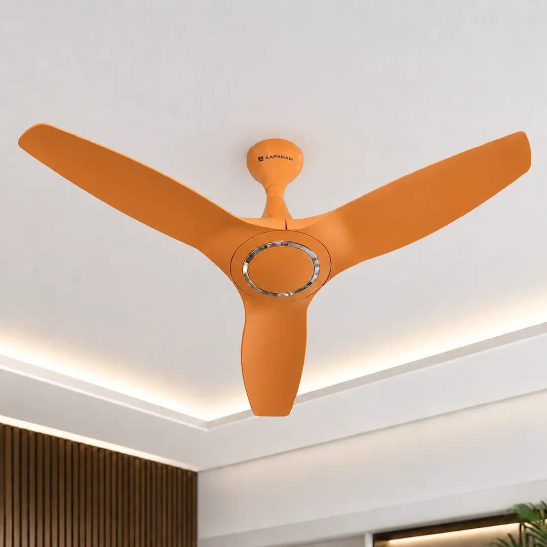 Aapanam Vixa Pro Kesar Gold — BLDC Ceiling Fan 1200mm, 35W, RF Remote view 3